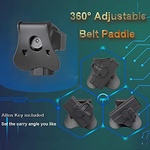 Holster For Sig P320,Owb Gun Holster For 4.7'' Barrel Sig Sauer P320 Nitron Full-Size / P320 M17,Polymer Tactical Outside The Waistband Carry Belt Holster With 360° Adjustable Paddle,Right Hand #TOP2