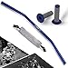 Motorcycle 7/8''22mm off-road Handlebar - Universal Handlebar Handlebar Crossbar With Pad Clamp for Yamaha YZ125 YZ250 YZF250F YZF450F WR125 (Blue)