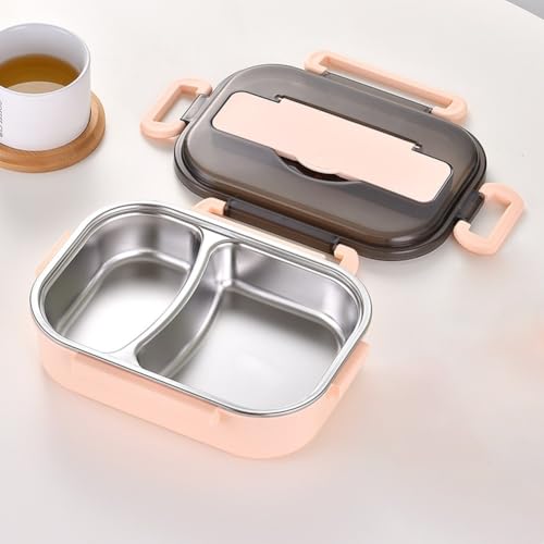 Fiambrera térmica con cubiertos: 1 litro de capacidad, acero inoxidable y diseño portátil