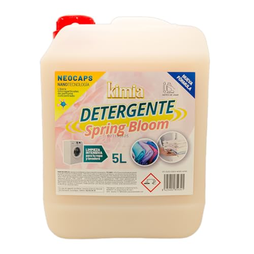 KIMIA - Detergente para Ropa PoweMax 5L | con Microcápsulas Perfumantes | Quitamanchas | Adecuado para Ropa Blanca y de Color | Fragancia Intensa | Para Todo Tipo de Tejidos | Limpieza Profunda