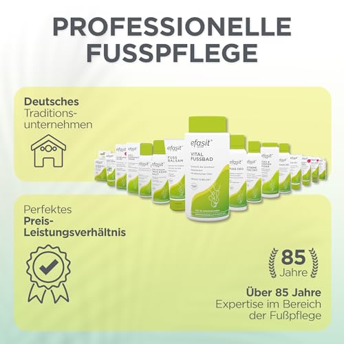 efasit Vital Fußbad, 400g – basischer Hornhaut Badezusatz, für wohlriechende, gepflegte und entspannte Füße, Hornhautweicher, bis zu 30 Anwendungen
