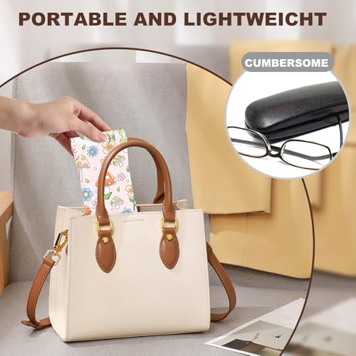 Image of Anikathy 2Pcs Sunglass Eyeglass Glasses Case Soft PU Leather with Cleaning Cloth Portable Glasses Pouch Bag for Men Women