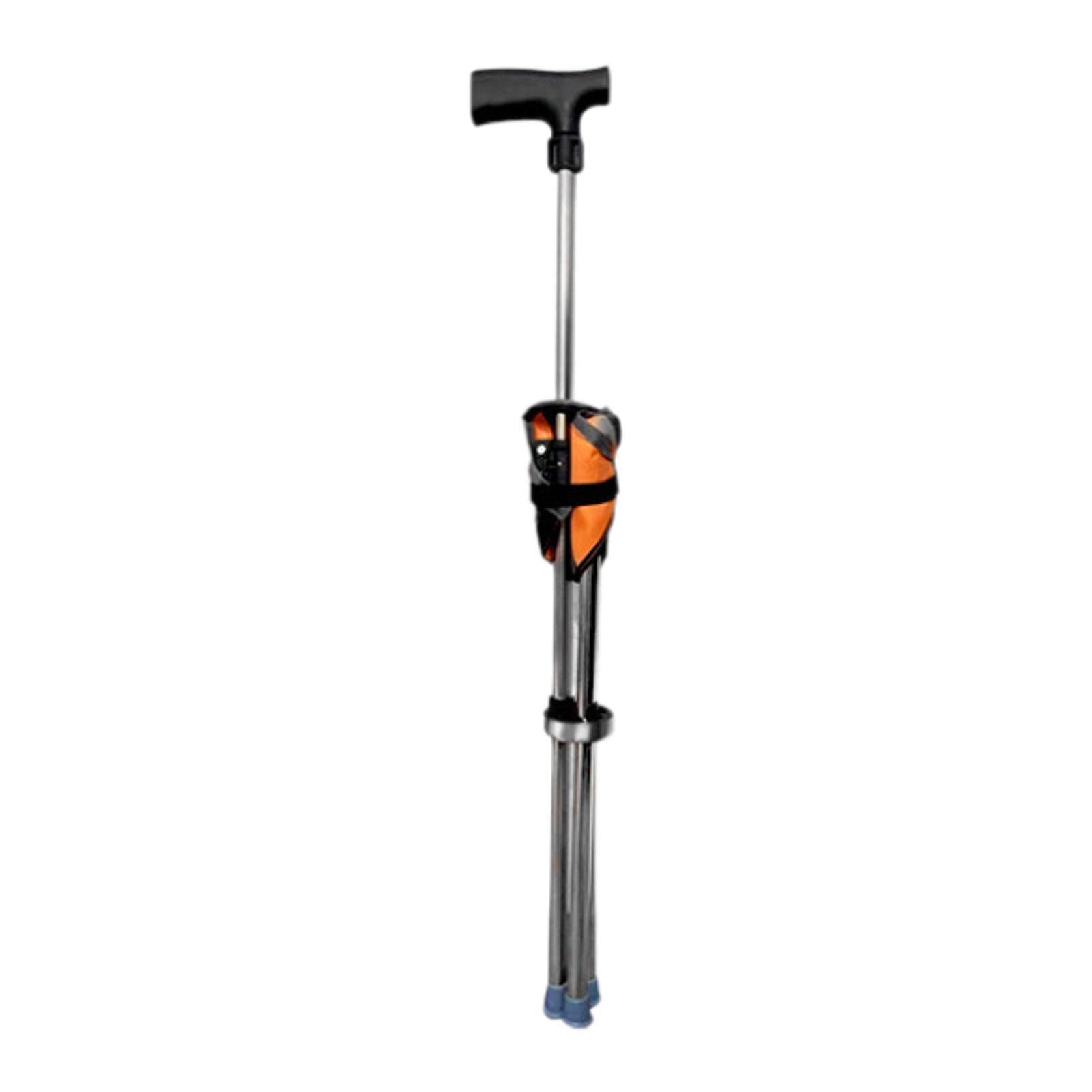 CALANDIS™ Cane with Seat Folding Trekking Poles Cane Chair for Climbing Queuing Adults Orange | Health & Beauty | Medical Mobility & Disability | Mobility/Walking Equipment | Walkers & Canes-image-24