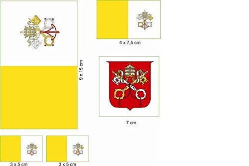 U24 aufkleberbogen motif de drapeau vatican