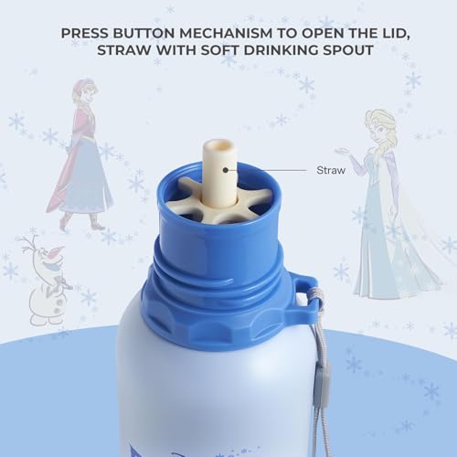 Image of CELLO Kidzbee Yippee Stainless Steel Kids Water Bottle for School & Daily Use 900 ml, Light Blue | 3D Touch & Feel Fun Designs Single Wall Fridge Safe Rustproof & Leakproof School Kids Water Bottle