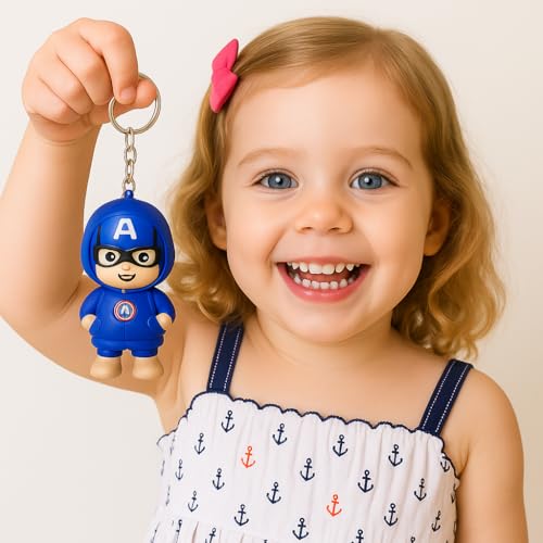 Image of WOYAX Face Changing Keychain with 3 Expressions 3D Cartoon Character ABS Toy Key Holder Unisex Keychain for Bags, Cars & Gifts Cute Action Figure for Kids & Adults