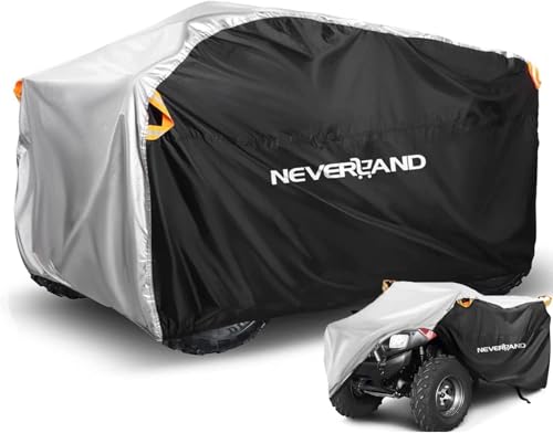 NEVERLAND ATV Quad Funda XXXL - Quad para Funda Funda para Moto Exterior Protección 190T Moto Grande Impermeable contra el Polvo a Prueba UV Correa Anti - Viento Argentado 256x110x120CM