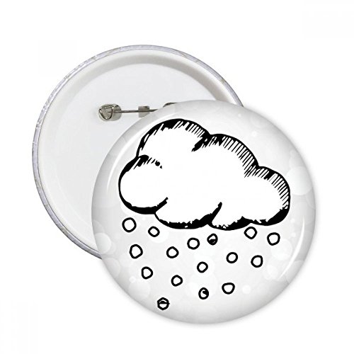 Motif peint nuageux sur badge bouton rond XXL multicolore pour vestes