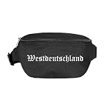 Sac banane de l'Ouest de l'Allemagne - Imprimé Altdeutsch - Sac banane Hipbag noir, Noir , L