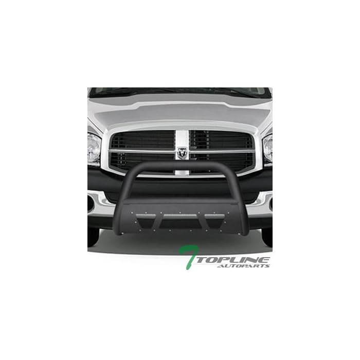 Buy Matte Black Studded Mesh Bull Bar Brush Push Front Bumper Grill