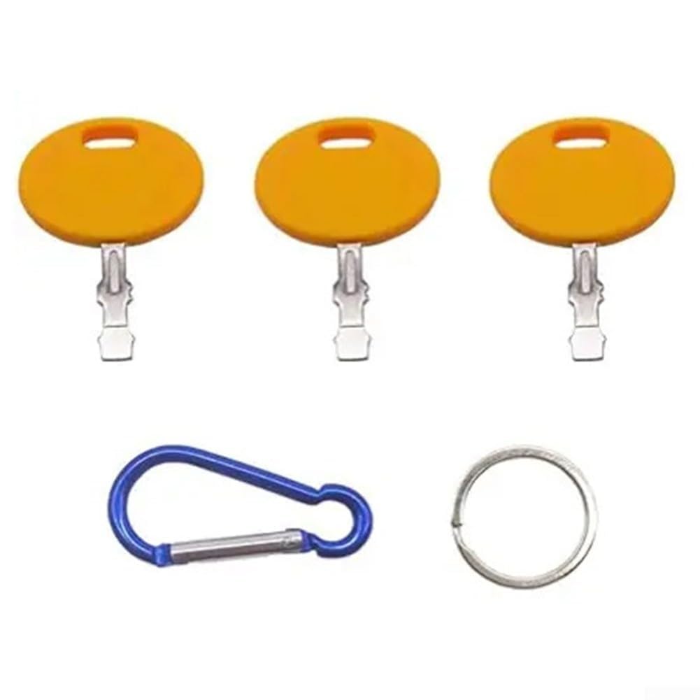 Ignition Key Set for Cadet and for TROY-BILT Mowers, Fits 925-2054A 725-2054A 625-05000, Easy Install Yellow Plastic Replacement Keys with Rings(Set2-260)
