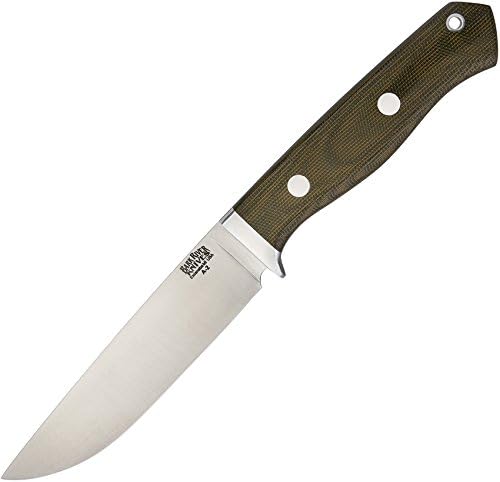 Bark River Trail couteau lame fixe A2 manche micarta vert canvas artisanal Michigan