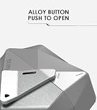 Aulumu A09 Geometric Etui na for AirPods Pro [2. i 1. Generacja] z Zapięciem | Ochronna Obudowa z Nylonowym Paskiem | Pancerz ze Stopu | Kompatybilne z Apple for AirPods Pro (2023/2022/2019) - Szary