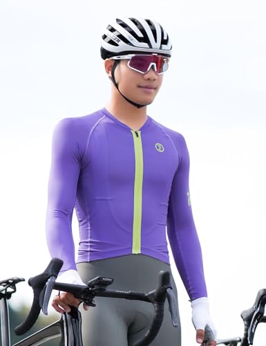 INBIKE Camisa de ciclismo masculina manga longa – Camiseta de ciclismo respirável, com zíper refleti