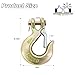 6PCS 5/16'' Trailer Chain Hooks, Heavy Duty Tow Chain Clevis Grab Hook with Safety Latch, 3/4 in Opening G70 Trailer Safety Chain Hook for Trailer Truck Transport, 14,000 Lb Capacity