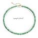 chorfla Beaded Gemstone Necklaces for Women, Bohemian Colored Choker Natural Stone Bead Decoration Summer Beach Handmade Jewelry Necklace (Emerald)