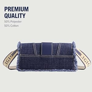 YOUR HEART Denim Schoudertassen Dames Schoudertassen Crossbody Casual Jeans Tassen Dames Denim Tassen (Color : Light blue