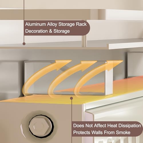 Moderno estante para radiador, soporte de fácil ajuste, sin necesidad de taladrar, elegante parte superior para radiadores de vapor, perfecto para baños pequeños y soluciones de ahorro de espacio