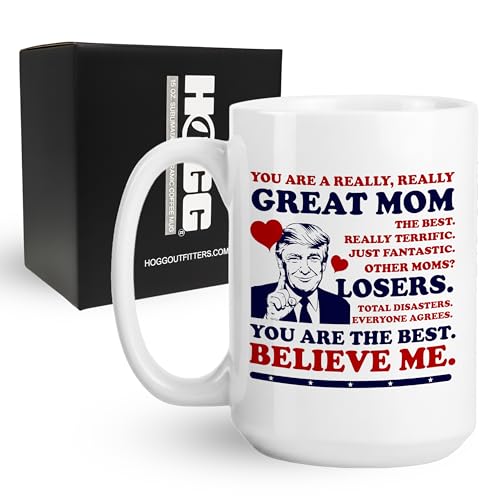 Hogg Best Mom Mug, 15 oz Ceramic Funny Mothers Day Cup, Best Mom Ever Coffee Mug, Funny Christmas Gifts for Family, Coffee Gifts for Mothers Day
