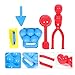 Happyyami Making Clip Set 5pcs Large Heart Shape Snow Ball Clamp Toys for Boys and Girls Winter Outdoor Making Toys Boys and Girls Clips Random Color