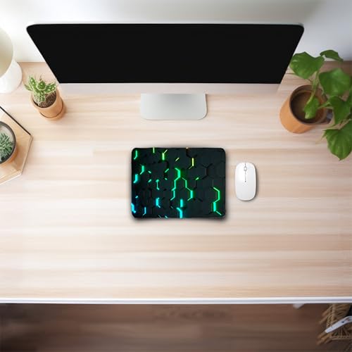 Image of Mouse Pad with Non-Slip Rubber Base, Waterproof & Durable Desk Mat for Gaming, Office & Students | Small Laptop & PC Pad | 23x18cm