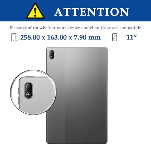 Housse Lenovo Xiaoxin Pad Plus 11.0 antichoc en cuir noir dotée d'un support intégré pratique - 2