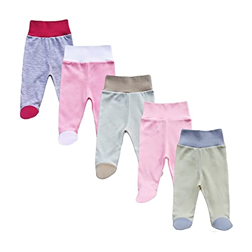 MEA BABY Babyhose mit Fuß Stramplerhose Jungen Baby Hose Strampelhose...