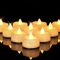 AMAGIC 24er Flimmerfreies LED-Teelichter, Batteriebetriebene Kerzen Für Hochzeit, Weihnachten, Tischdeko, Zuhause,Wach Außenschale