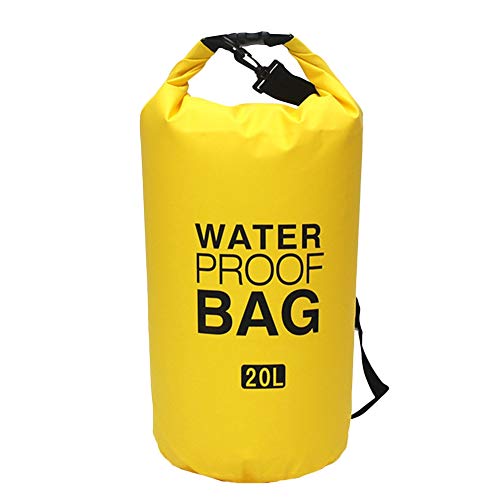 Icegrey Bolsa Estanca Seca Impermeable Flotante para Playa y Deportes al Aire Rafting/Kayak/Canotaje/Senderismo/Esquí/Pesca/Escalada/Camping/Pesca Amarillo 2L