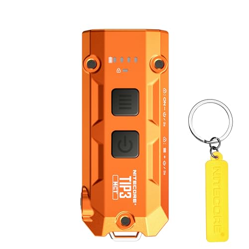 Porte-clés métallique Nitecore TIP3 orange pour éclairer vos retours nocturnes à la maison