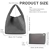sharllen Gewebte Tasche für Damen, Veganes Leder Tote Bag Tragetasche Geflochtene Shopper Tasche Umhängetasche Große Kapazität Handtasche mit Geldbörse #3