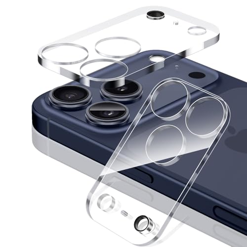 Sungale いPhone17ProMax カメラ保護 カメラフィルム iPhone17Pro Max カメラ保護 カバー 强化ガラス 黒縁取り 極薄 アイフォン17プロマックス カメラレンズ保護カバー 全面保護 3眼レンズ保護 露出オーバー防止 防塵 iPhone 17 Pro Max 対応 カメラフィルム (2枚セット)のサムネイル