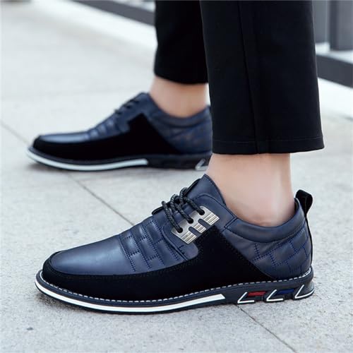 Image of Mens Business Casual Loafers Shoes for Male Lace-up Stylish Work Office Working Oxfords