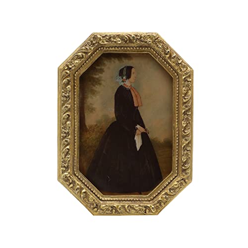Yulink 4X6 Vintage Picture Frame, Antique Ornate Gold Octagon Photo Frame, For Tabletop And Wall Display, Decorative Retro Home Decor, Old Fashioned Photo Gallery Art #TOP3