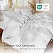 Bedsure Boho Duvet Cover Queen Size - White Breathable & Soft Boho Bedding, Machine Washable Comforter Cover for All Seasons, Includes 1 Duvet Cover 90