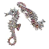 Toyvian 2 Stück Strass Seepferdchen Brosche Bunte Kristall Anstecknadeln...