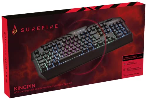 Clavier gaming espagnol RGB doté de 25 touches anti-ghosting et commandes multimédias
