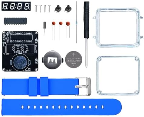DIY 전자 시계 키트 LED 디지털 튜브 디스플레이 실리콘 스트랩 납땜 프로젝트 초보자용 — 사진 6