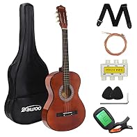 - [PERFECT FOR BEGINNERS] The 4/4 size acoustic guitar has high volume and wider range, suitable for playing various styles of music. - [HIGH-QUALITY SOUND] Made with high-quality wood and materials, this guitar produces rich, warm tones and perfect ...
