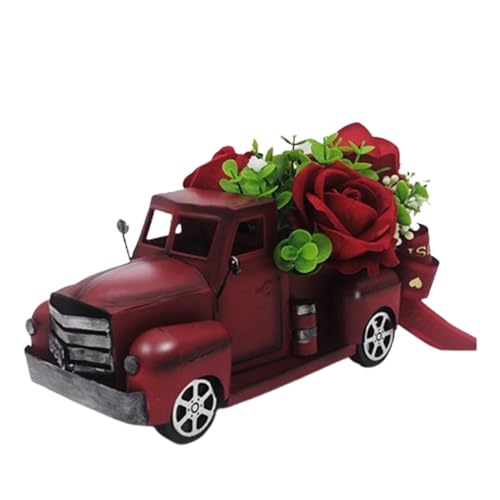Camiones navideños de resina: decoración de granja para mesa 7