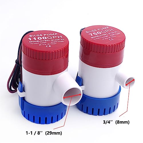 Pompe submersible de cale 12V à haut débit pour drainage de yacht