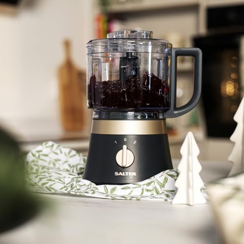 Salter Marino Mini Food Chopper - Compact Electric Dicer, Chop Onions, Garlic and Vegetables, 2 Speed, 500ml BPA-Free Bowl, Stainless Steel Blade, Oil/Vinegar Chute, Dips, Sauces & Salads