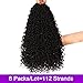8 Packs Goddess Locs Crochet Hair 18 Inch Faux Locs Crochet Hair for Black Women Pre Looped Soft Locs with Curly Ends (18 Inch (Pack of 8), #1B)