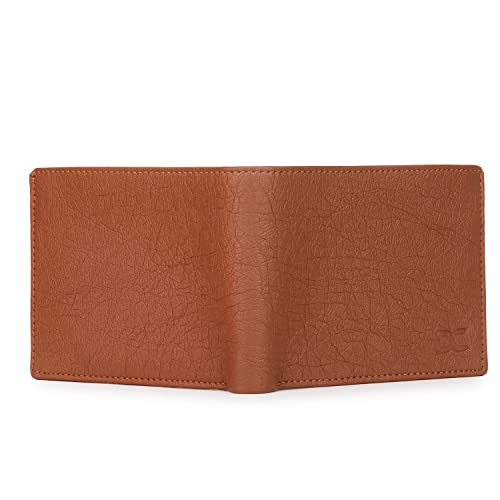 Image of Dezire Crafts Men Formal, Casual Black Artificial Leather Wallet (6 Card Slots) (Tan)