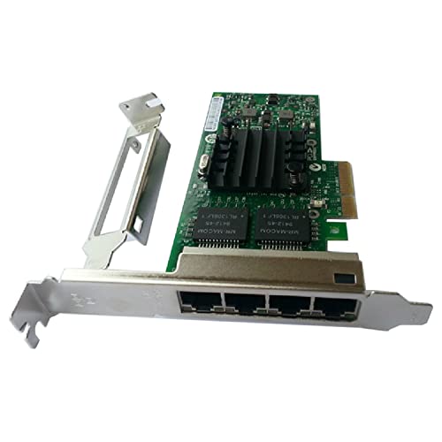 Lemspum 1Gbe Ethernet Card I340-T4 Quad Rj-45 Copper Ports Pcie X4 Ethernet Server Network Adapter(Nic) E1G44Htblk Compatible Intel 82580 Chip With Low Profile Bracket #TOP1