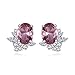 ANAZOZ Boucles d'oreilles Femme en Argent avec Morganite Artificielle Fleur