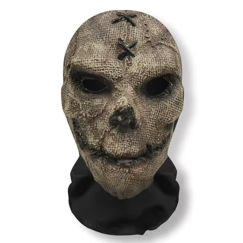VYNZOR Máscara caveira Halloween Full Head, máscara de esqueleto realista para adultos, acessório de horror para festa de Halloween, cosplay e carnaval