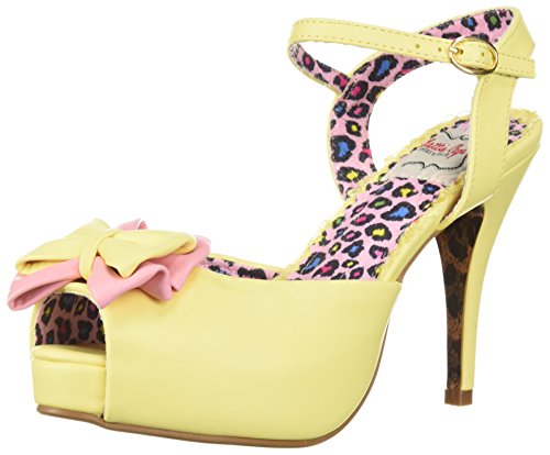 Sandales à talons Bettie Page Bp412-vixen jaunes taille 39 pour femme