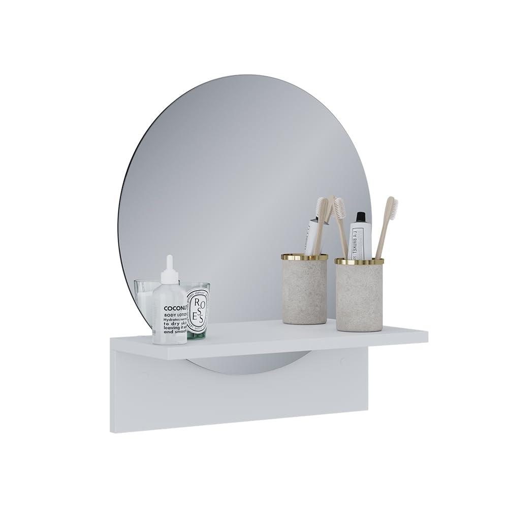 Vicco Miroir Mural Elyra, Blanc, 40x47.5cm