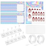 50Pcs Press On Nail Packaging with Nail Stand for Painting Nails
